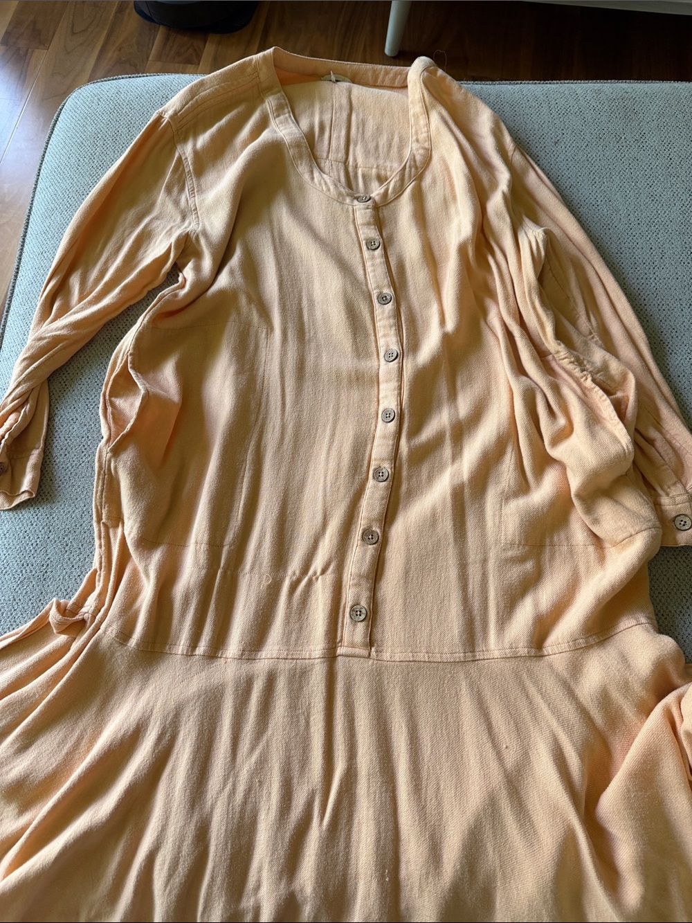 Free People Peach Textured Knit Dress